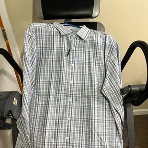 2XL Men’s Pink/Blue Dress Shirt Jos. A. Bank